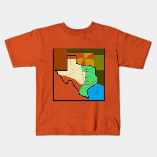 Go West, Western, Texas, Oklahoma Map Kids T-Shirt